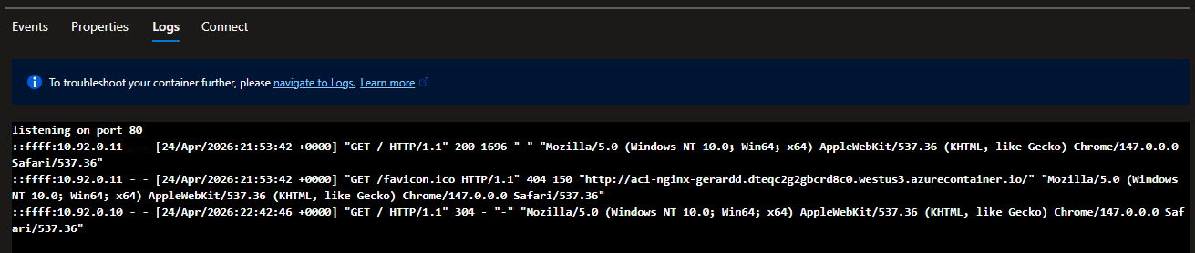 ACI nginx logs