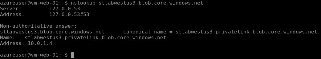 DNS nslookup private resolution